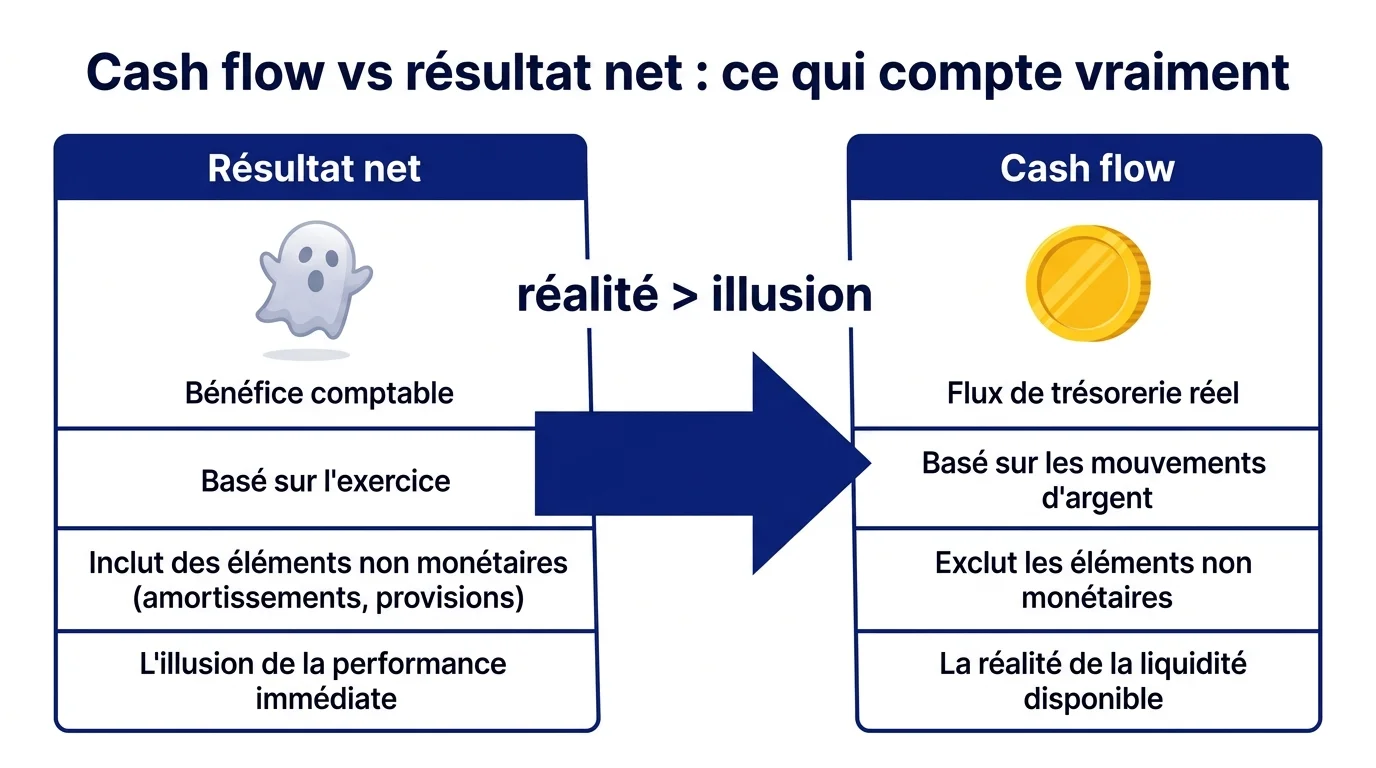 Cash flow vs résultat net : ce qui compte vraiment