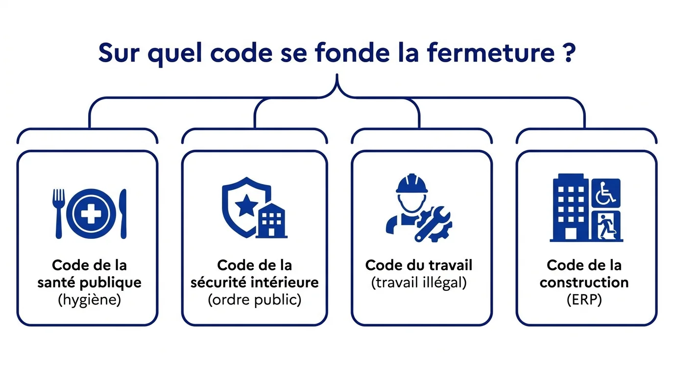 Fondements légaux de la fermeture