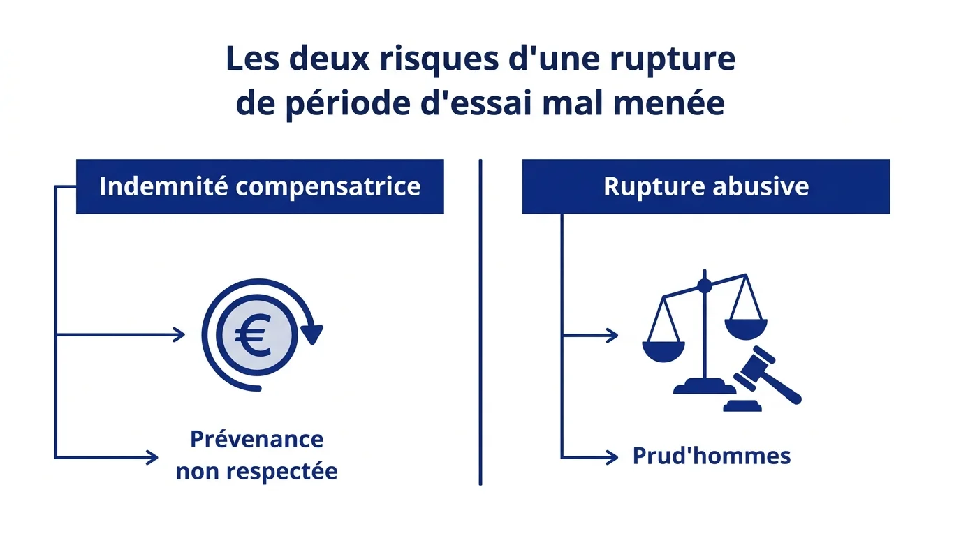 Les deux risques d'une rupture de période d'essai mal menée