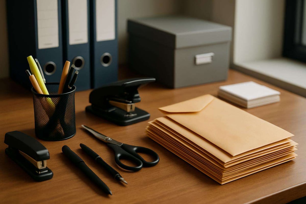 fournitures de bureau essentielles