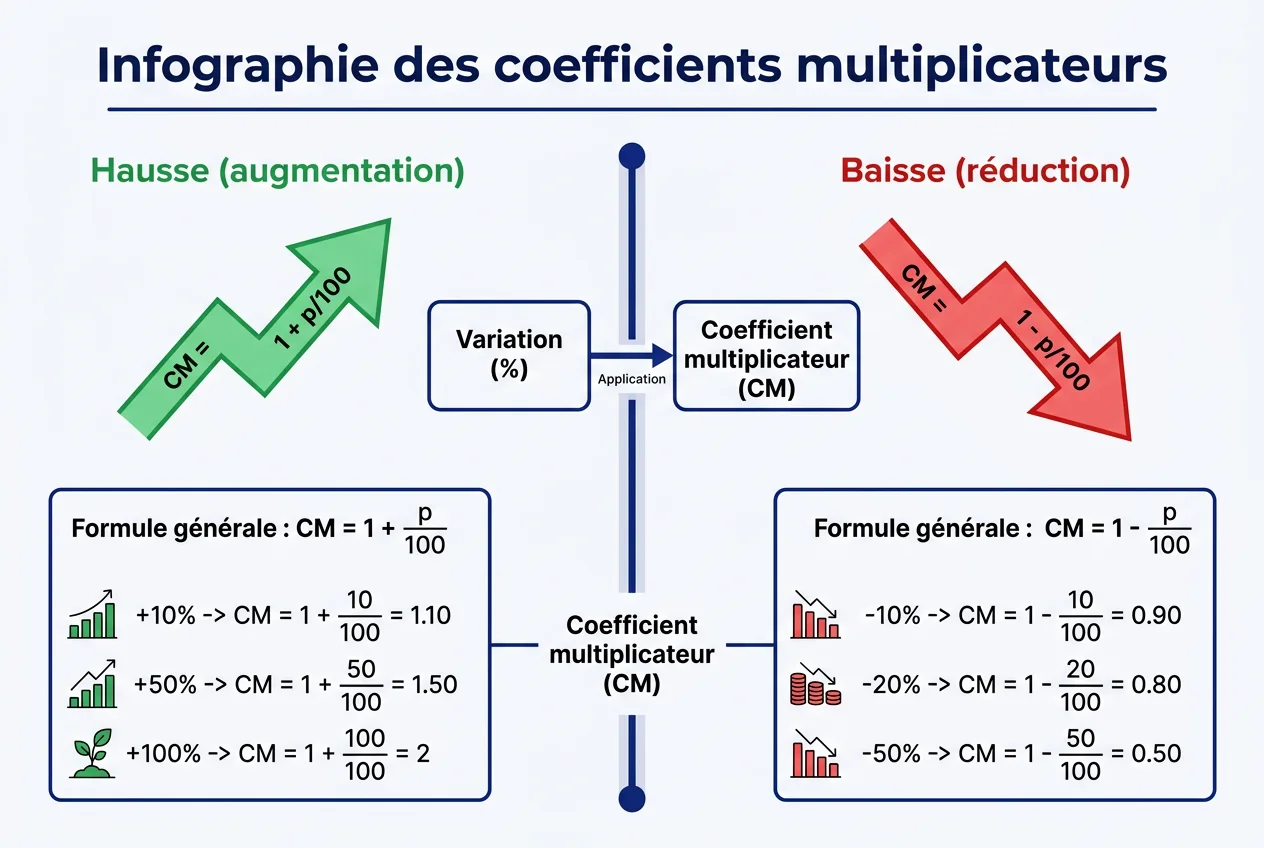 Infographie des coefficients multiplicateurs