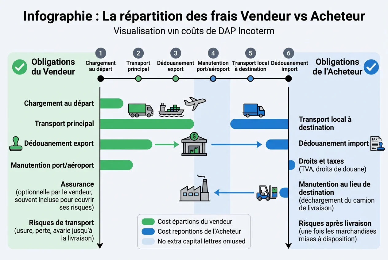Infographie : La répartition des frais Vendeur vs Acheteur
